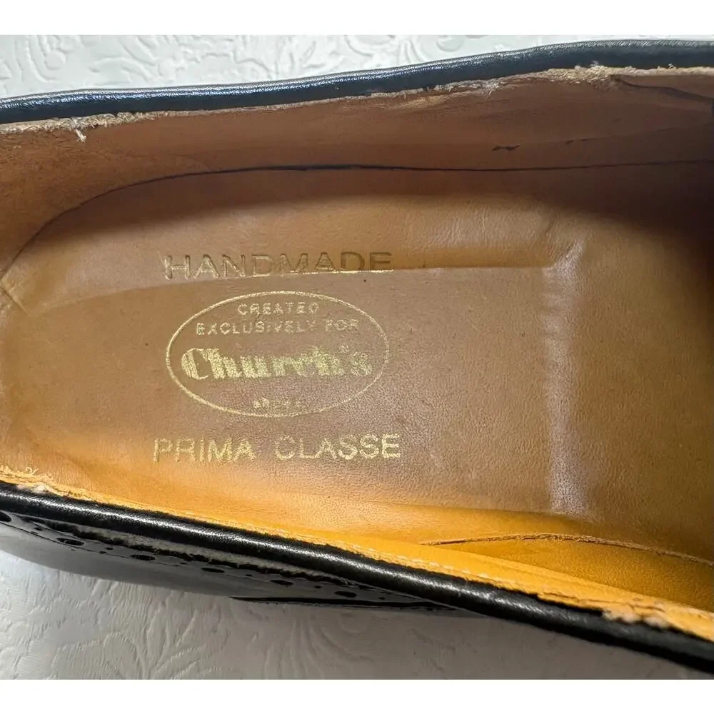 Handmade Church's Prima Classe 10.5 Spectator Wingtip Oxfords Prada Era Like New